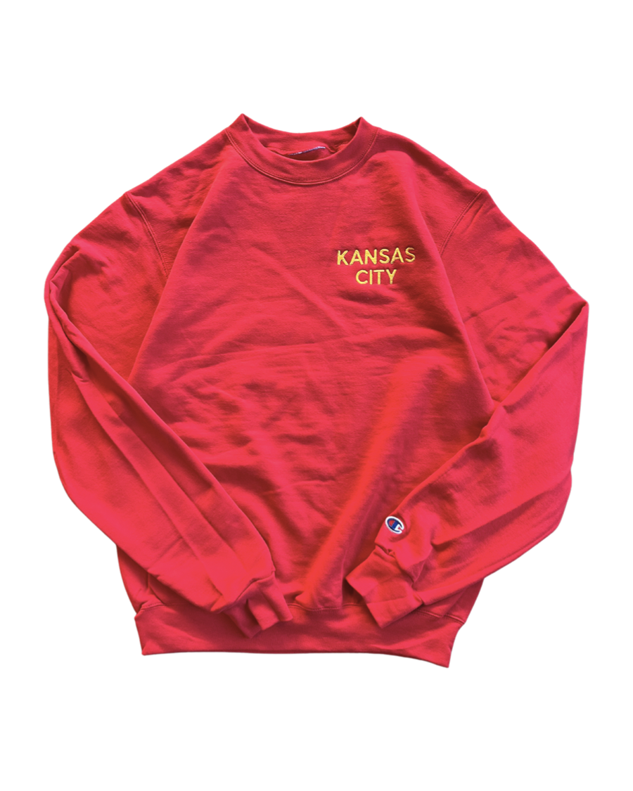 BELLBOY | SIMPLE KC EMBROIDERED CREWNECK - RED Bellboy Apparel