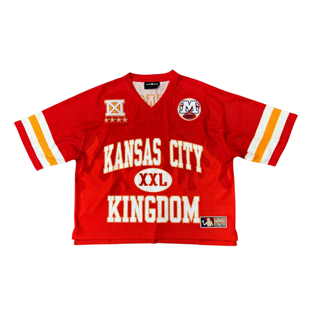 MADE MOBB | KINGDOM 15 CROP JERSEY - RED - Westside Storey