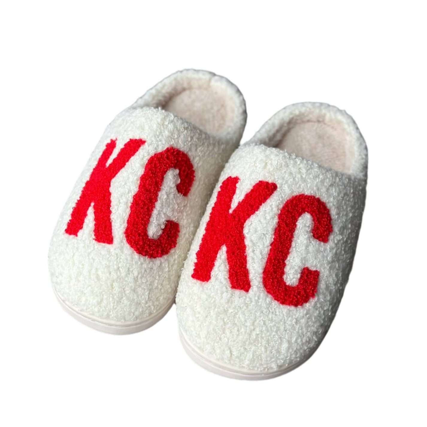CARLY RAE STUDIO KC SLIPPERS - WHITE/RED 