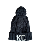 1KC | CHUNK POM BEANIE - BLACK 1KC
