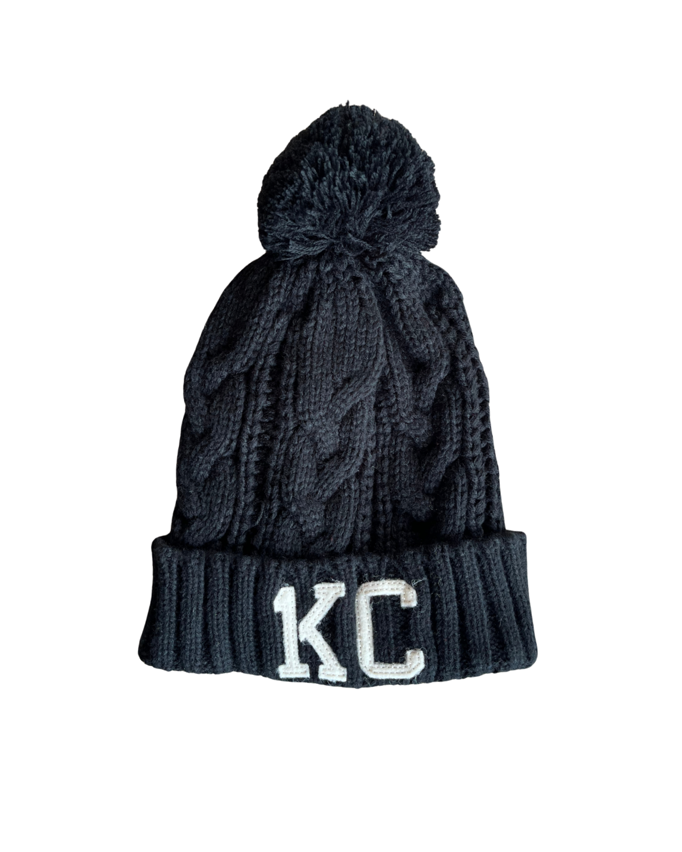 1KC | CHUNK POM BEANIE - BLACK 1KC