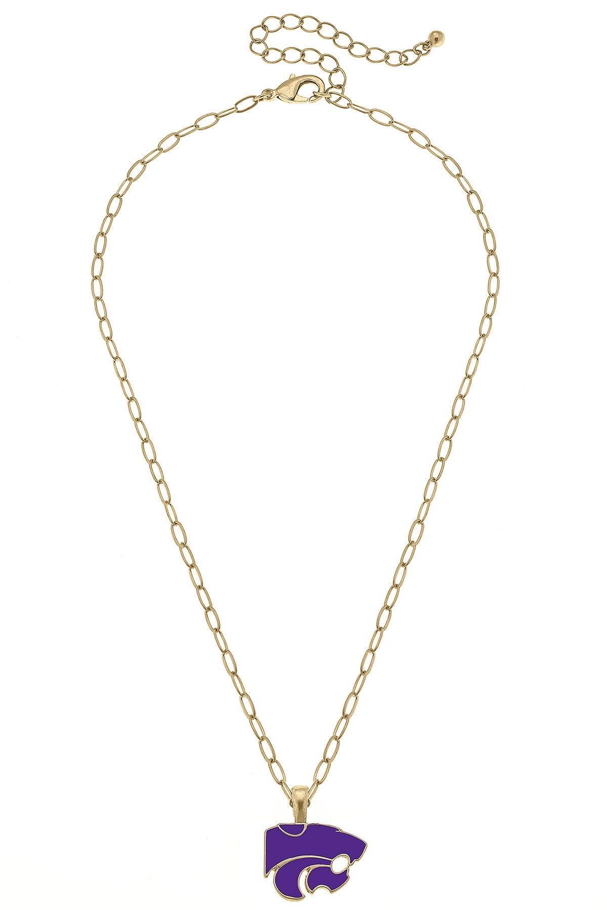 CANVAS STYLE | KANSAS STATE WILDCATS ENAMEL PENDANT NECKLACE - Westside Storey