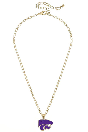 CANVAS STYLE | KANSAS STATE WILDCATS ENAMEL PENDANT NECKLACE - Westside Storey