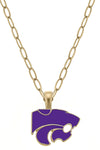 CANVAS STYLE | KANSAS STATE WILDCATS ENAMEL PENDANT NECKLACE