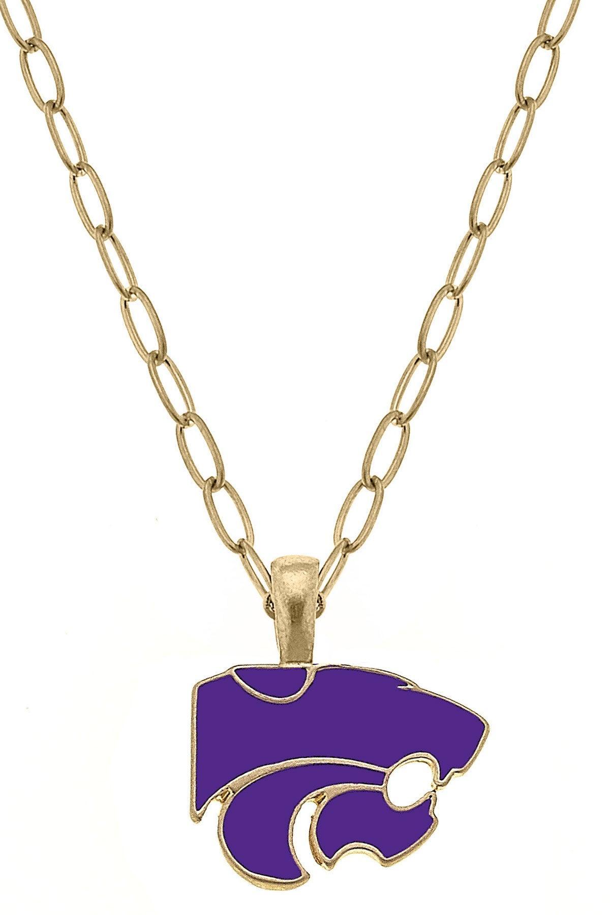 CANVAS STYLE | KANSAS STATE WILDCATS ENAMEL PENDANT NECKLACE - Westside Storey