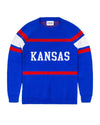 CHARLIE HUSTLE |  KANSAS JAYHAWKS KNIT SWEATER - ROYAL BLUE