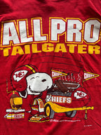 WESTSIDE STOREY VINTAGE | VINTAGE 1993 SNOOPY TAILGATE KC CHIEFS T-SHIRT - Westside Storey