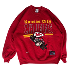 WESTSIDE STOREY VINTAGE | VINTAGE 1992 TAZ EMBROIDERED KC CHIEFS SWEATSHIRT - Westside Storey