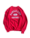 1KC | LOCKER FOOTBALL CREW FLEECE - RED