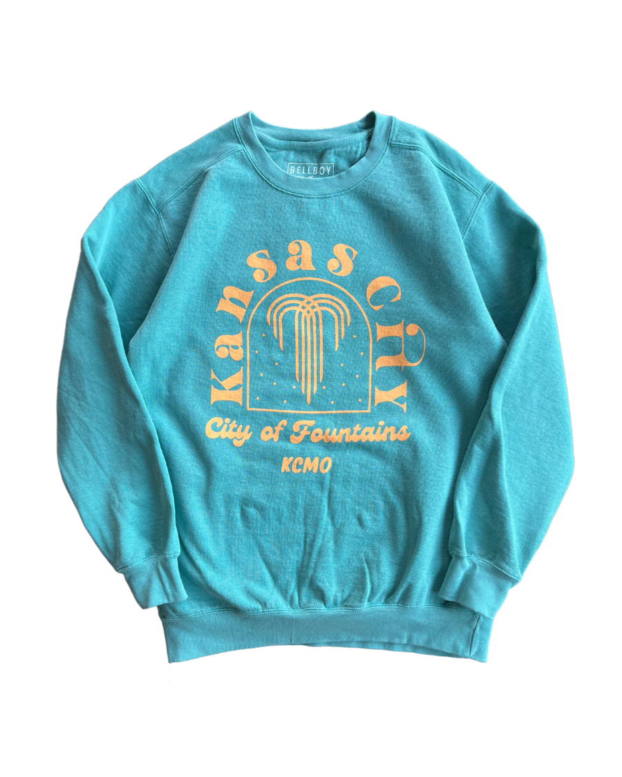 BELLBOY | KC ARCH FOUNTAIN SWEATSHIRT - SEAFOAM - Westside Storey