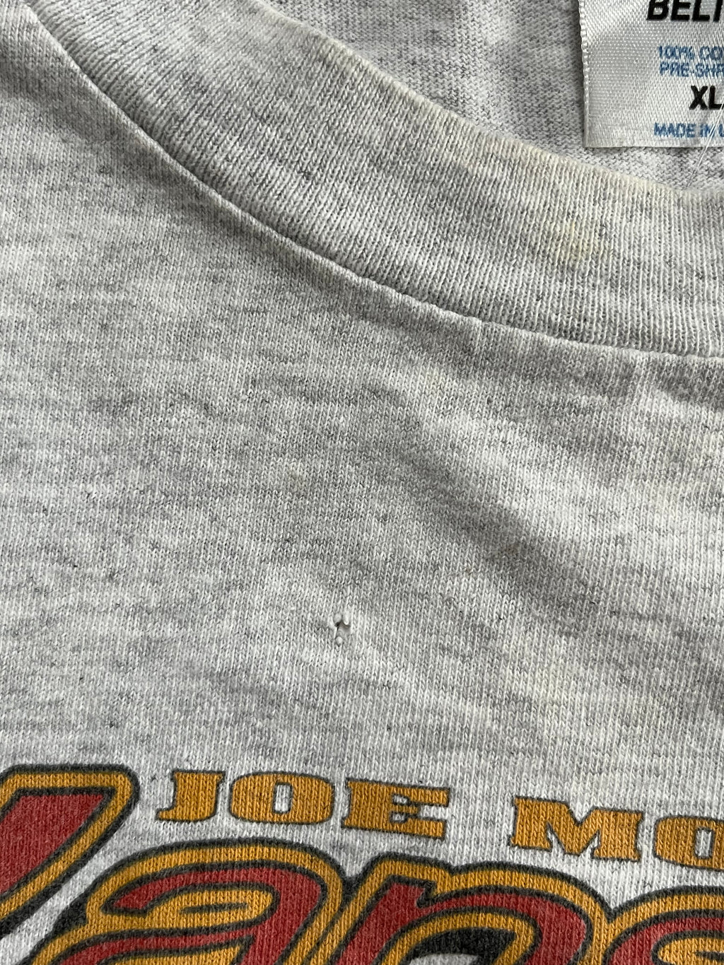 WESTSIDE STOREY VINTAGE | VINTAGE 90S KC CHIEFS JOE MONTANA CHARACTER T-SHIRT - GRAY - Westside Storey