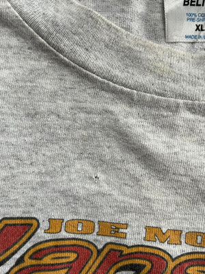 WESTSIDE STOREY VINTAGE | VINTAGE 90S KC CHIEFS JOE MONTANA CHARACTER T-SHIRT - GRAY - Westside Storey
