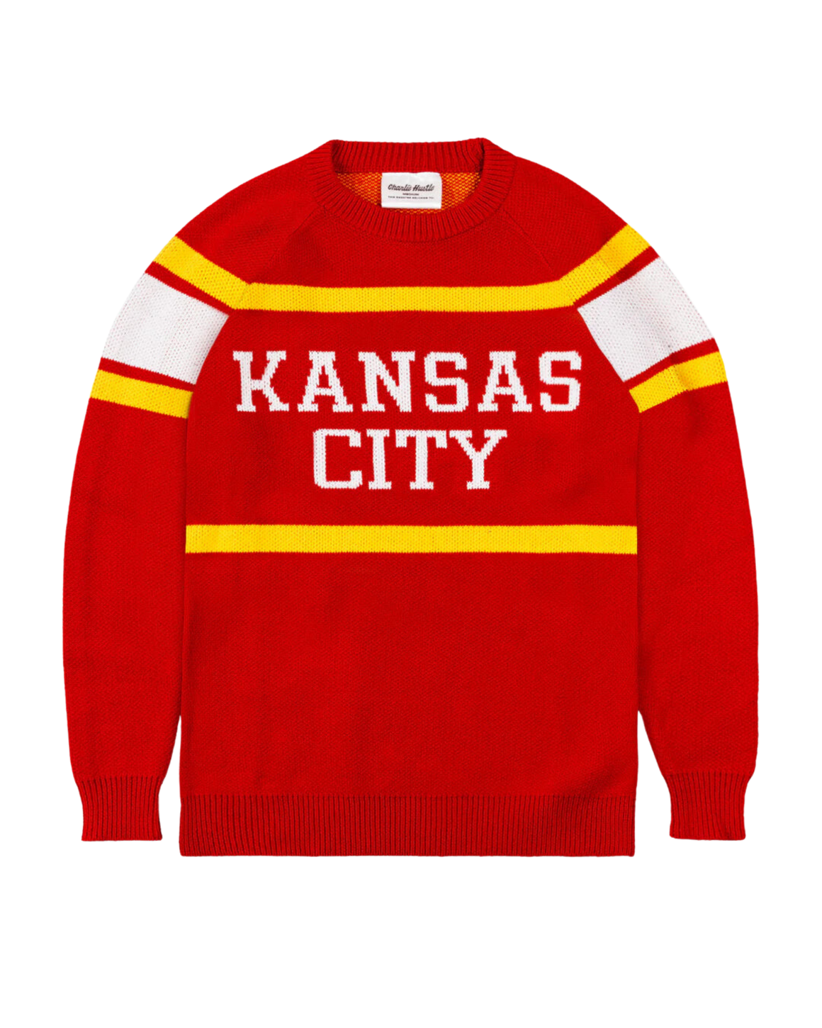 CHARLIE HUSTLE |  KANSAS CITY STRIPES SWEATER (RED)