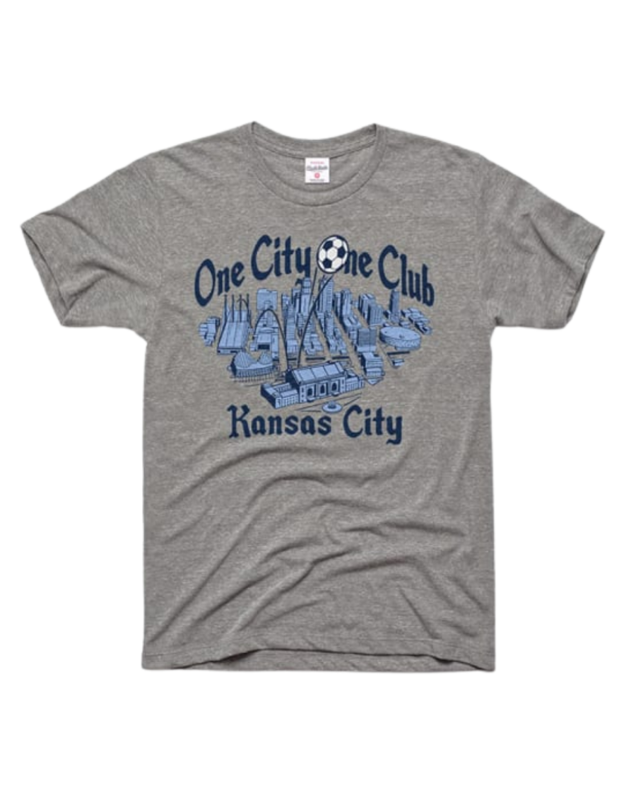 Grey & Navy KC Heart by Charlie Hustle