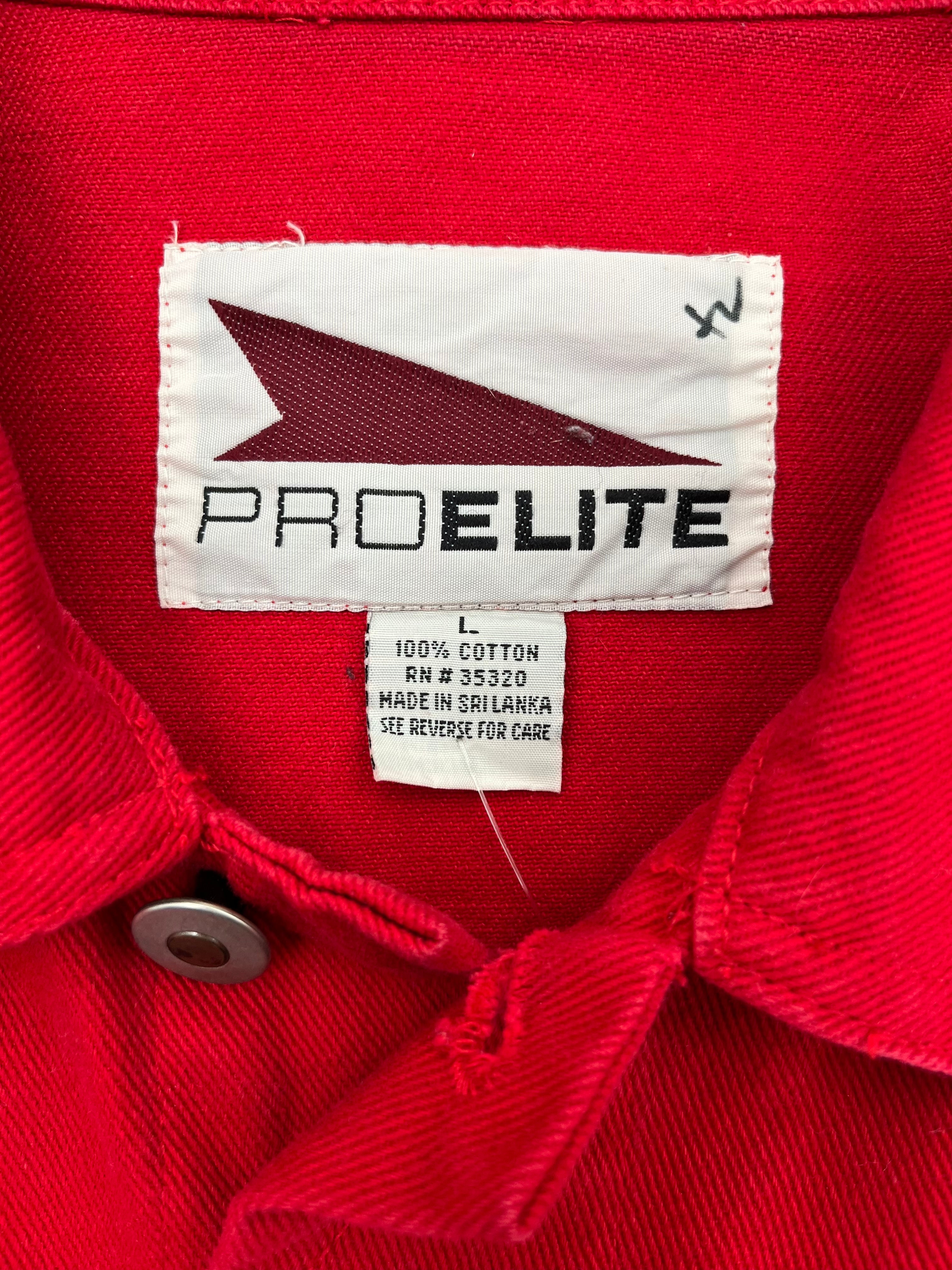 WESTSIDE STOREY VINTAGE | VINTAGE 90S PROLITE DENIM KC CHIEFS JACKET- RED - Westside Storey