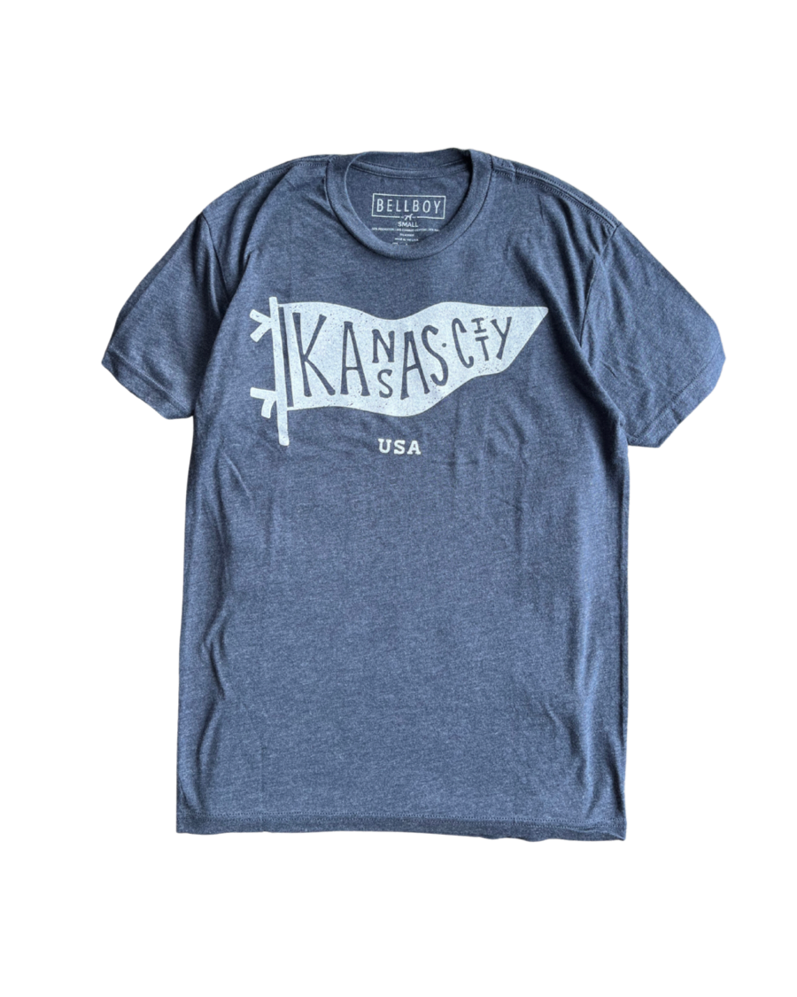 BELLBOY | KC PENNANT T-SHIRT - NAVY Bellboy Apparel