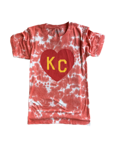 CHARLIE HUSTLE  KC HEART RED TIE DYE T-SHIRT - Westside Storey