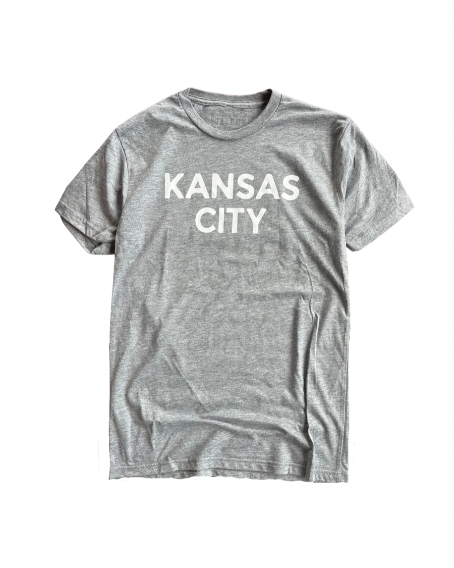 BELLBOY | SIMPLE KANSAS CITY T-SHIRT - GREY/WHITE Bellboy Apparel