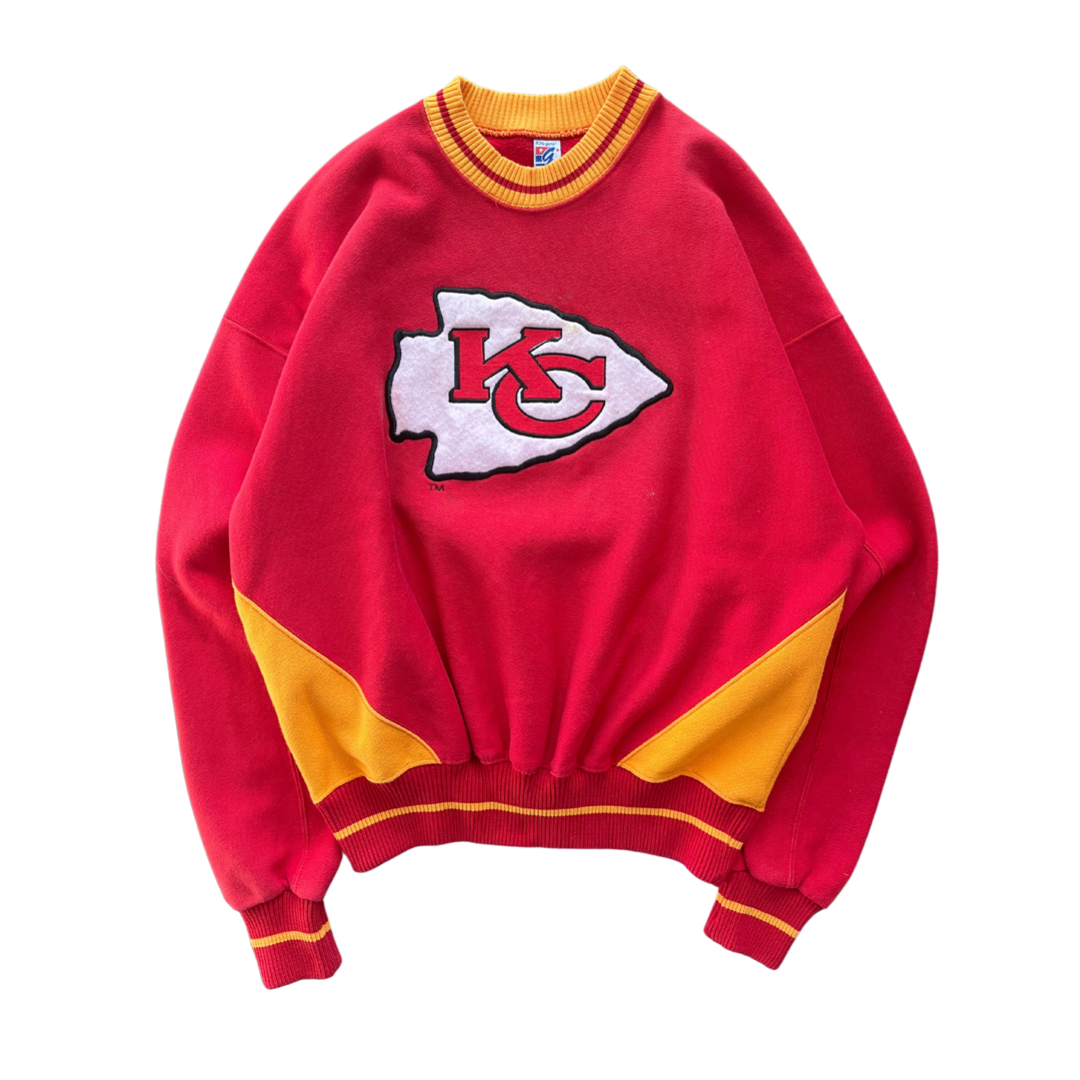 WESTSIDE STOREY VINTAGE | VINTAGE 90S THE GAME ARROWHEAD PATCH KC CHIEFS SWEATSHIRT - RED - Westside Storey