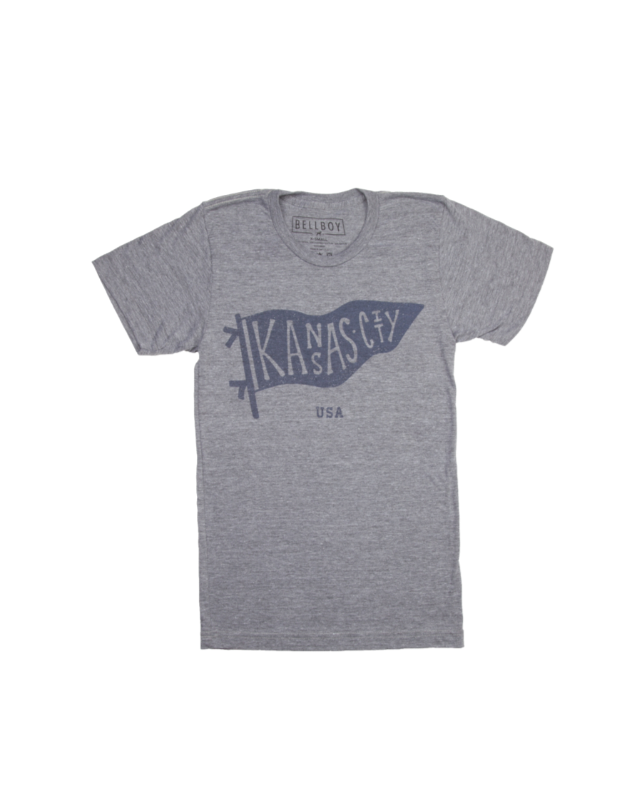 BELLBOY | KIDS KC PENNANT T-SHIRT - GREY Bellboy Apparel