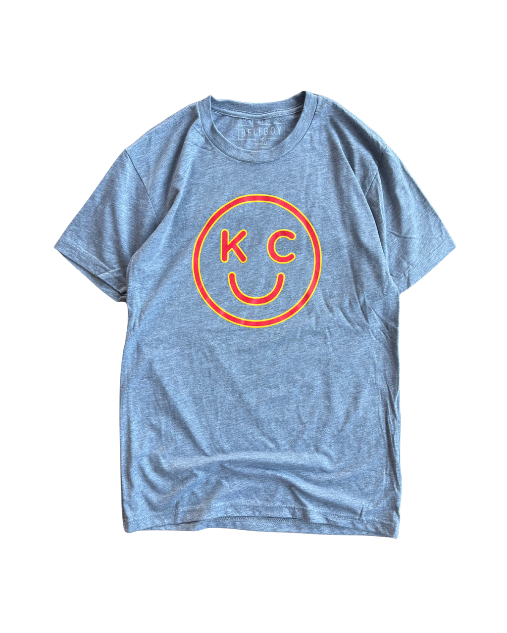 BELLBOY | KC SMILEY T-SHIRT - GRAY - Westside Storey