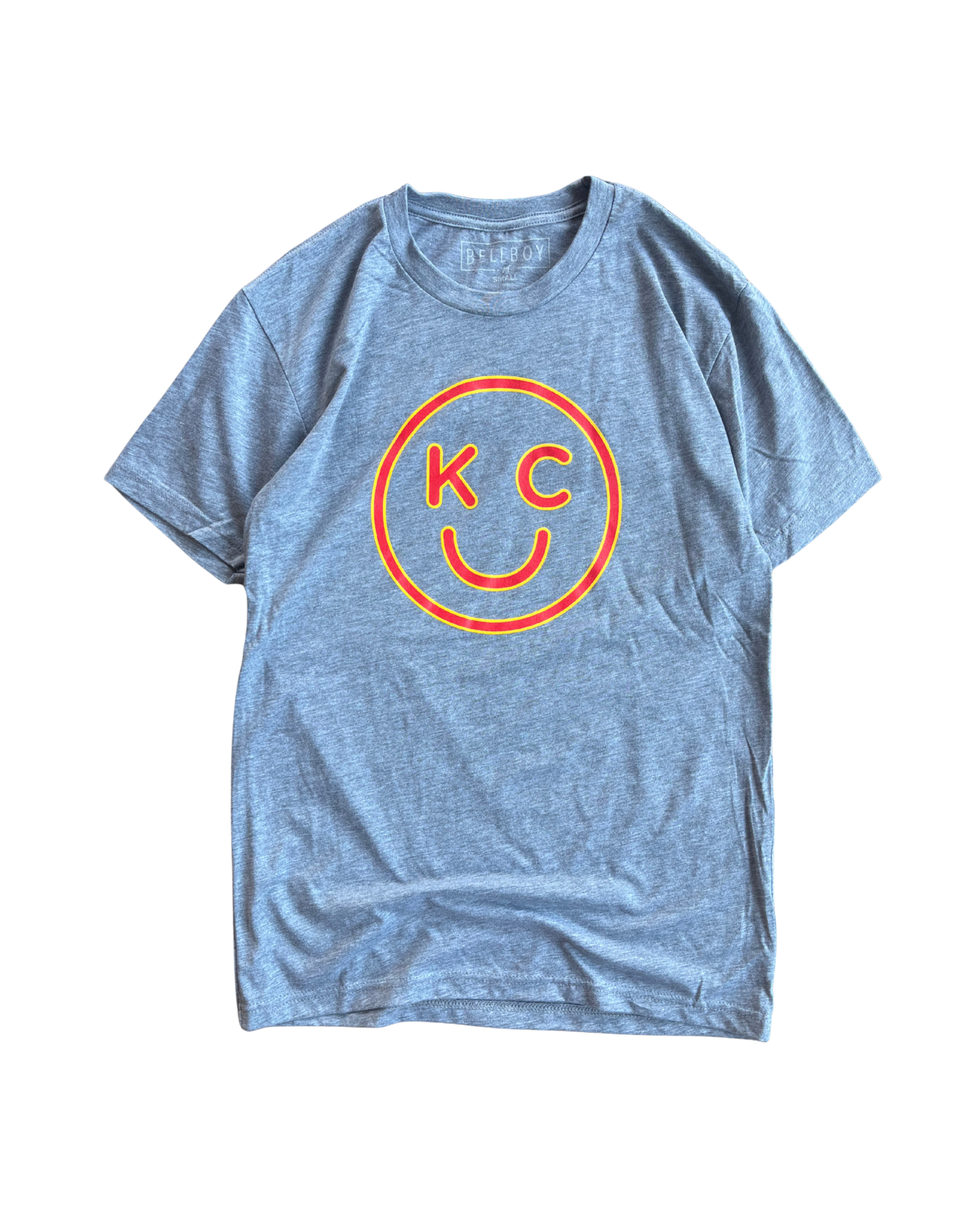 BELLBOY | KC SMILEY T-SHIRT - GRAY - Westside Storey