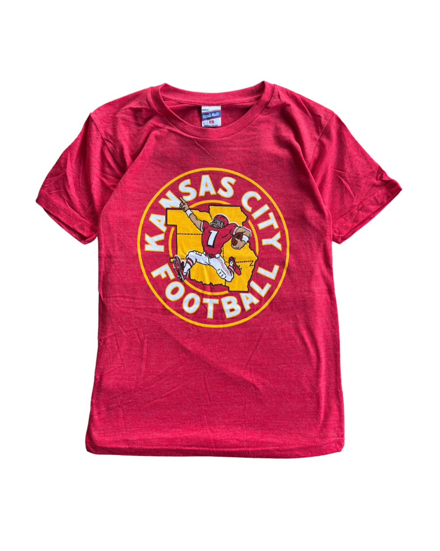 CHARLIE HUSTLE | KANSAS CITY FOOTBALL RUNNER T-SHIRT - Westside Storey