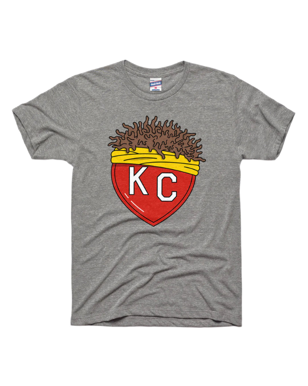 CHARLIE HUSTLE | FRANCHISE KC HEART TEE - GREY - Westside Storey