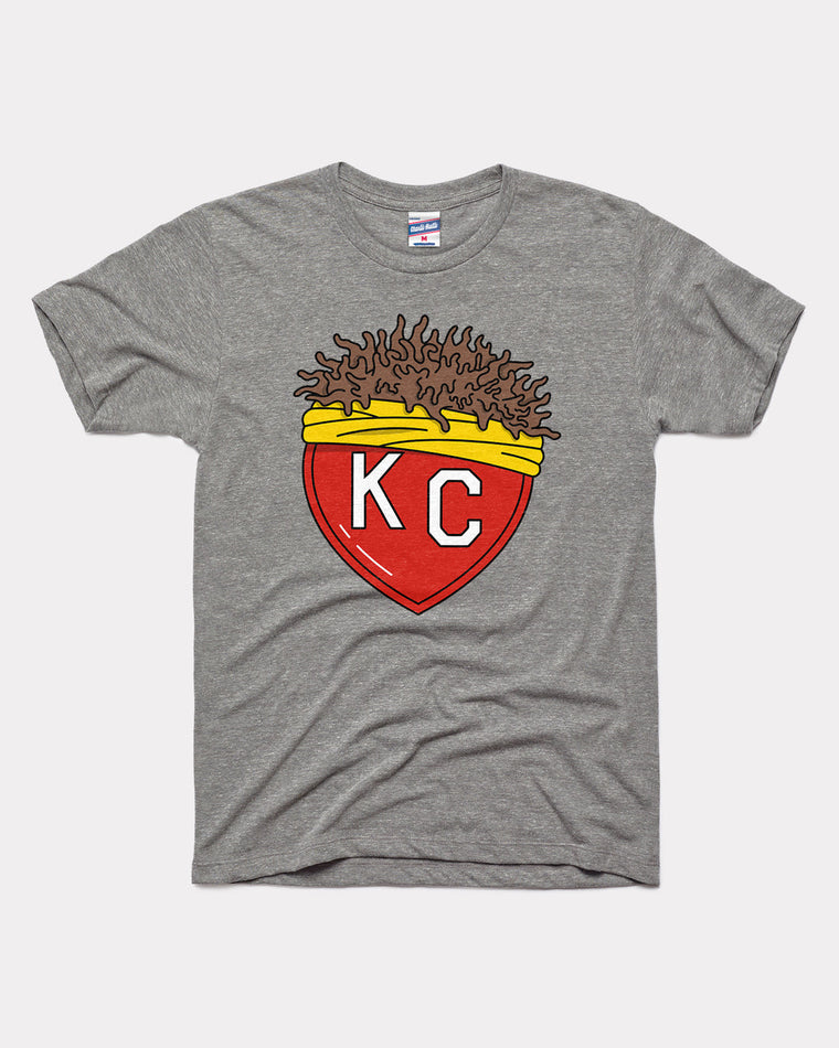 CHARLIE HUSTLE | FRANCHISE KC HEART TEE - GREY