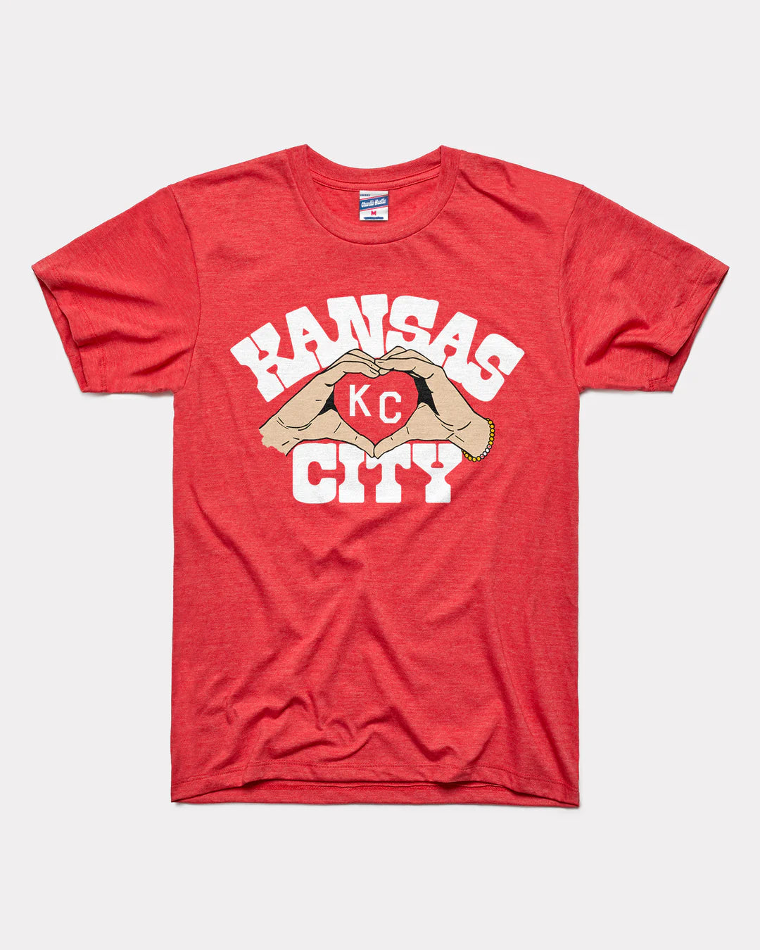 CHARLIE HUSTLE | KC HEART HANDS - HEATHER RED