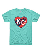 CHARLIE HUSTLE | KC CURRENT HEART CREST TEE - TEAL - Westside Storey