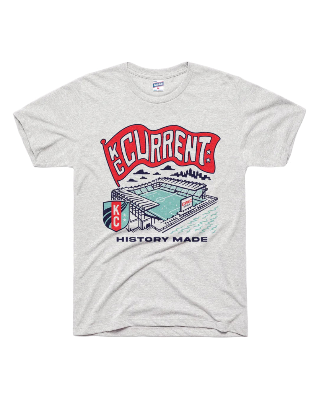 CHARLIE HUSTLE | KC CURRENT CPKC STADIUM TEE - HEATHER GREY - Westside Storey