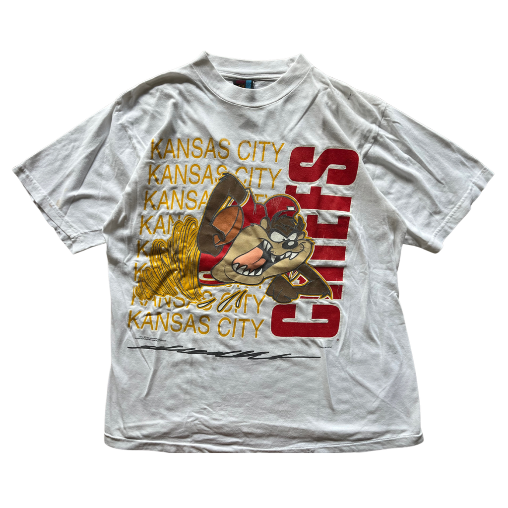 WESTSIDE STOREY VINTAGE | VINTAGE 1994 TAZ TORNADO KC CHIEFS T-SHIRT- AS IS - Westside Storey