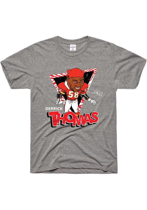 CHARLIE HUSTLE | DERRICK THOMAS T-SHIRT - GREY