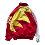WESTSIDE STOREY VINTAGE | VINTAGE 90S PROLINE SHARKTOOTH KC CHIEFS WINDBREAKER JACKET - RED/YELLOW (AS-IS) - Westside Storey