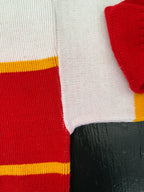 WESTSIDE STOREY VINTAGE | VINTAGE 90S CLIFF ENGLE KC CHIEFS KNIT SWEATER- WHITE/RED - Westside Storey