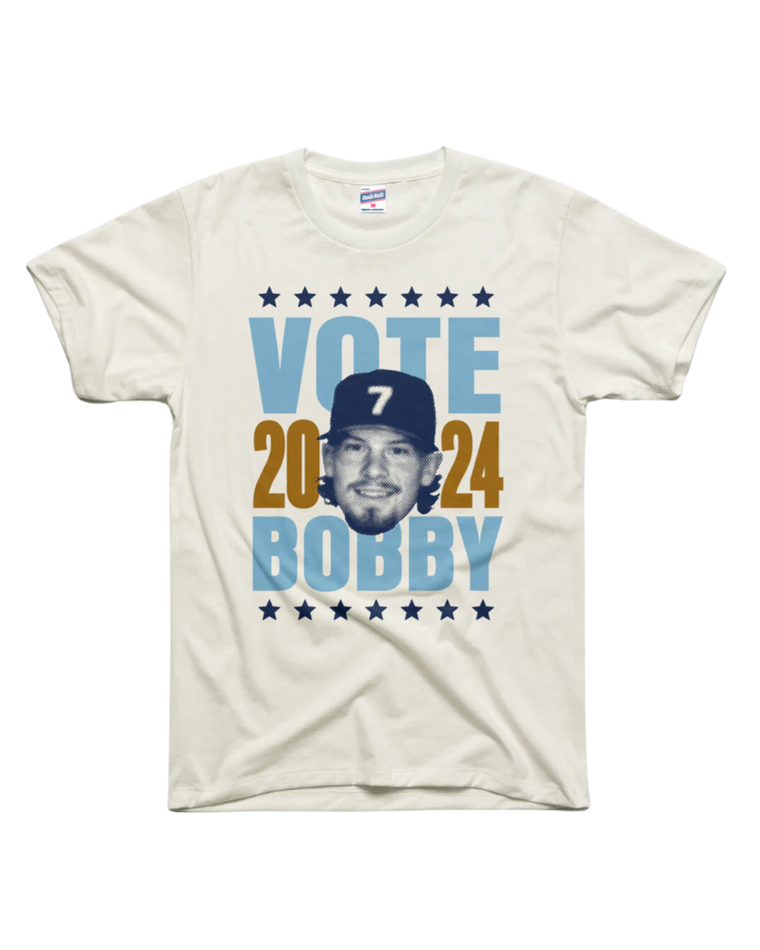 CHARLIE HUSTLE | VOTE BOBBY WITT 24 T-SHIRT - WHITE