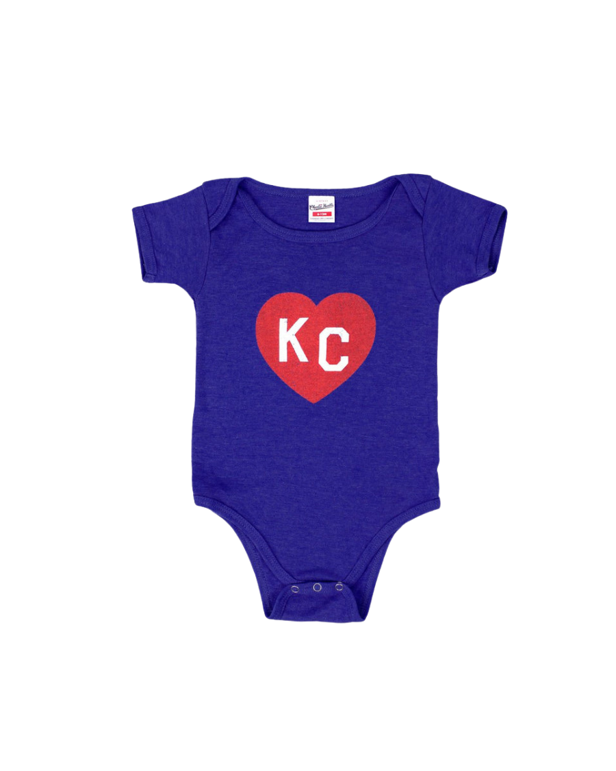 CHARLIE HUSTLE | KIDS KC HEART ONESIE - NAVY Charlie Hustle