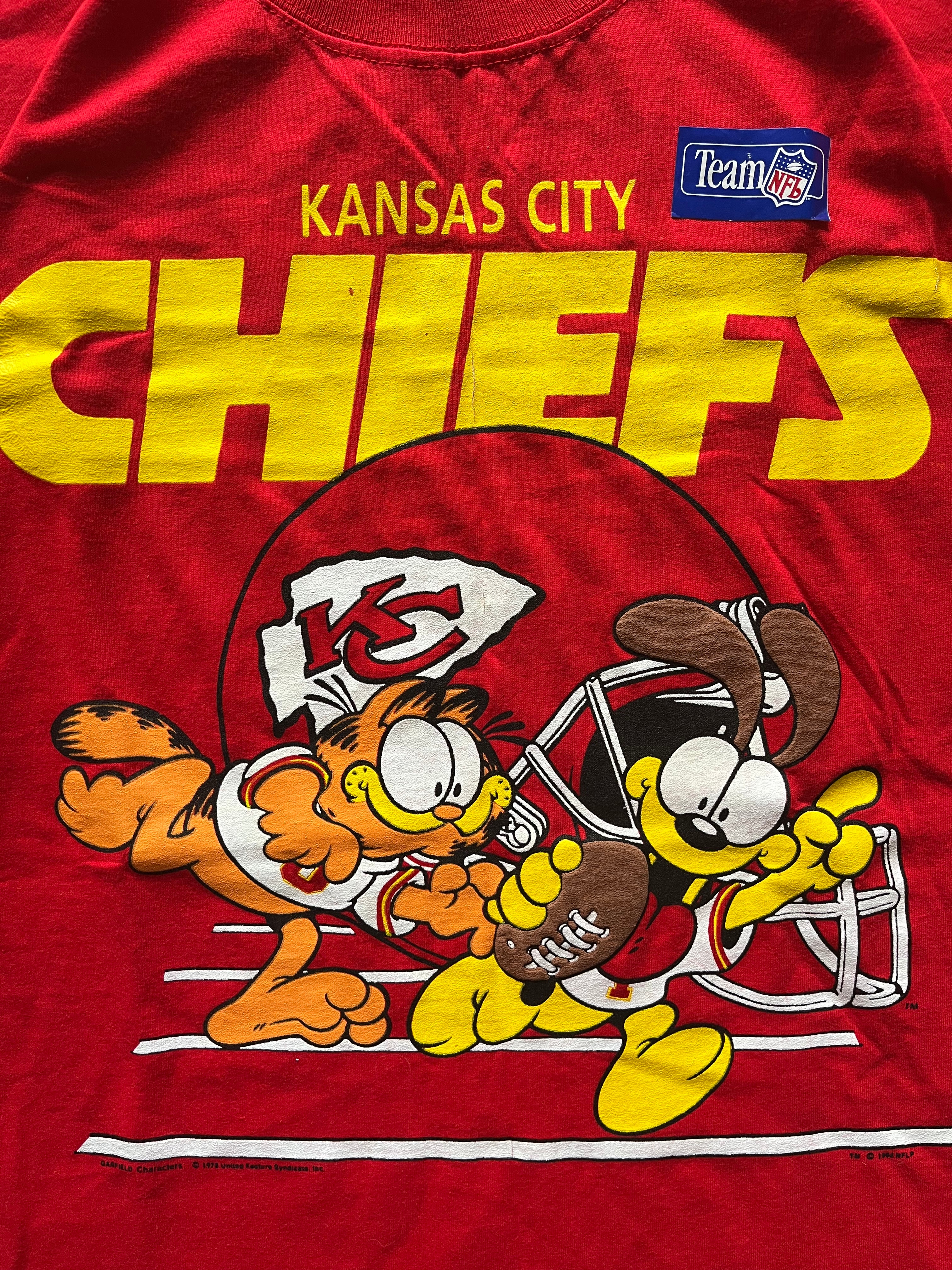 WESTSIDE STOREY VINTAGE | VINTAGE 1994 DEADSTOCK GARFIELD TODIE CHIEFS T-SHIRT - Westside Storey