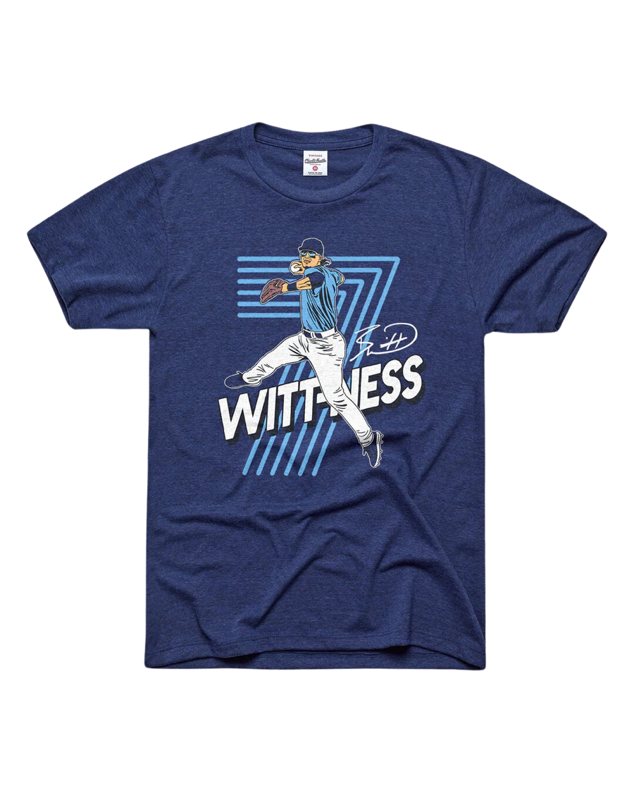 CHARLIE HUSTLE | BOBBY WITT JUNIOR WITTNESS T-SHIRT - NAVY - Westside Storey