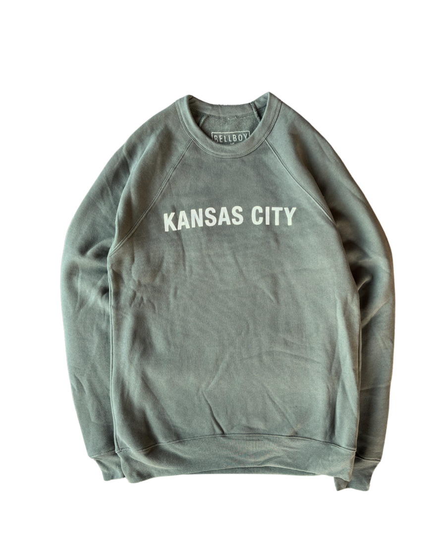 BELLBOY | ESSENTIAL KANSAS CITY SWEATSHIRT - MILITARY GREEN - Westside Storey