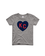 CHARLIE HUSTLE | KIDS KC HEART T-SHIRT - GREY Charlie Hustle