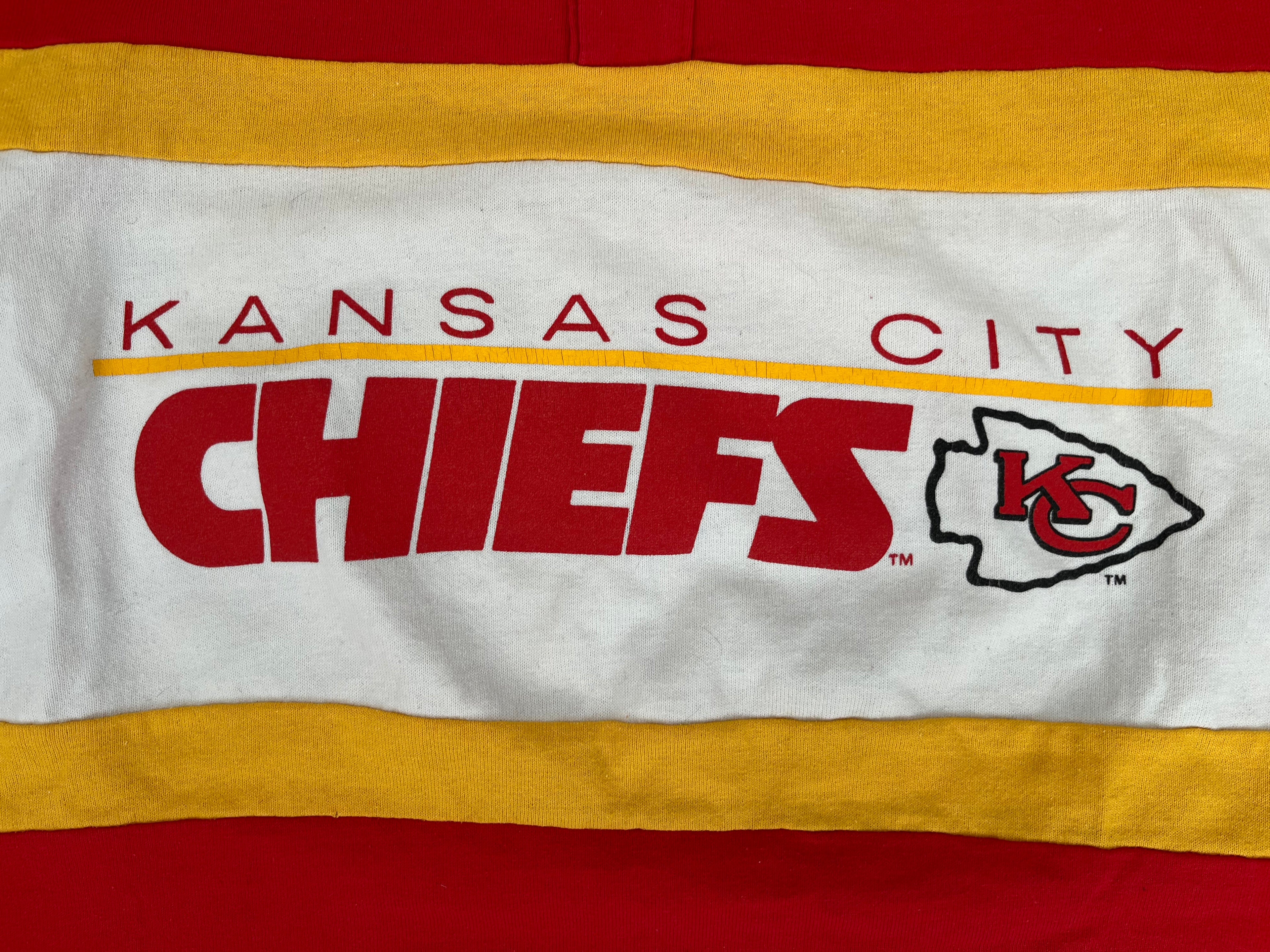 WESTSIDE STOREY VINTAGE | VINTAGE 90S NUTMEG RUGBY STYLE KC CHIEFS POLO LONGSLEEVE SHIRT- RED - Westside Storey