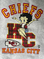 WESTSIDE STOREY VINTAGE | VINTAGE 1994 CLIFF ENGLE KC CHIEFS BETTY BOOP SWEATSHIRT- GREY - Westside Storey