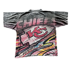 WESTSIDE STOREY VINTAGE | VINTAGE 90S CRAZY MAGIC JOHNSON AOP KC CHIEFS T-SHIRT - Westside Storey