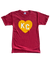 CHARLIE HUSTLE | KC HEART T-SHIRT - RED/GOLD - Westside Storey