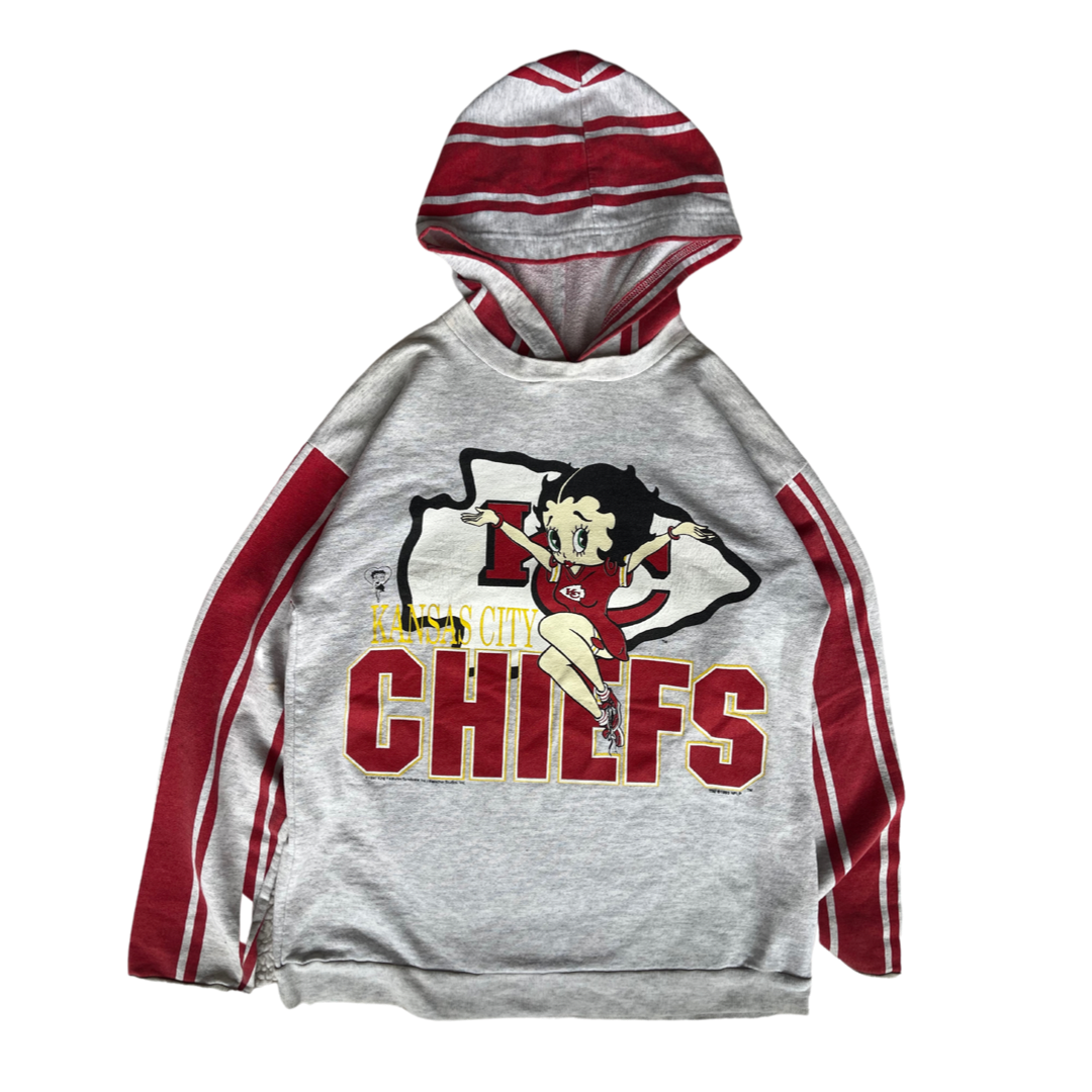 WESTSIDE STOREY VINTAGE | VINTAGE 1993 BETTY BOOP KC CHIEFS HOODIE SWEATSHIRT - Westside Storey