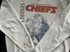 WESTSIDE STOREY VINTAGE | VINTAGE 90S KC CHIEFS DERRICK THOMAS SHADOW SWEATSHIRT WELL WORN- WHITE