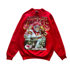 WESTSIDE STOREY VINTAGE | VINTAGE 1994 SALEM CRUSHING GREEN AOP HEAVY KC CHIEFS SWEATSHIRT - RED - Westside Storey