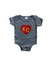 CHARLIE HUSTLE | KIDS KC HEART ONESIE - GREY/RED/YELLOW - Westside Storey